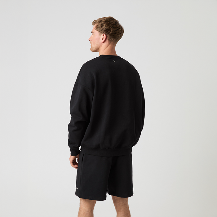Borg Oversized Sweatshirt Musta