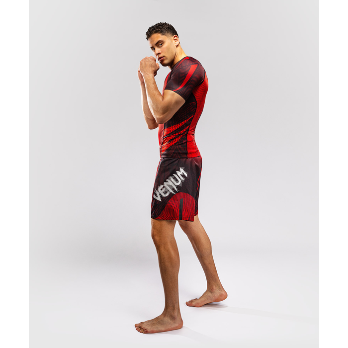 Venum GALACTIC 3.0 lyhythihainen rashguard punainen/hopea