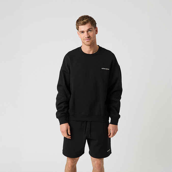 Borg Oversized Sweatshirt Musta