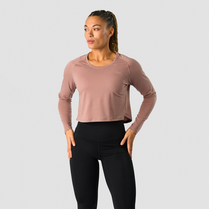 ICANIWILL Stride Cropped Long Sleeve Light Mauve