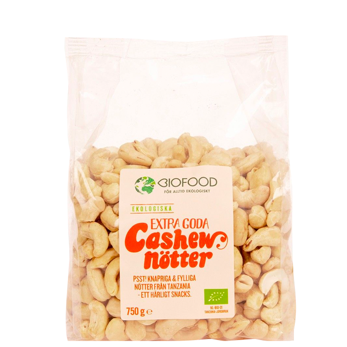 Biofood Cashewnötter Hela 250 g