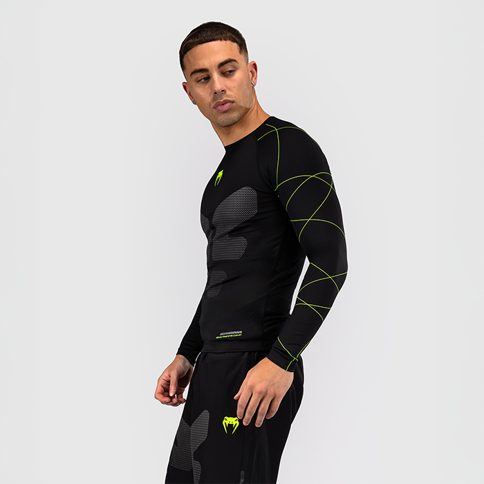 Training Camp 4.0 Rashguard Pitk&auml;hihainen Musta Vihre&auml;