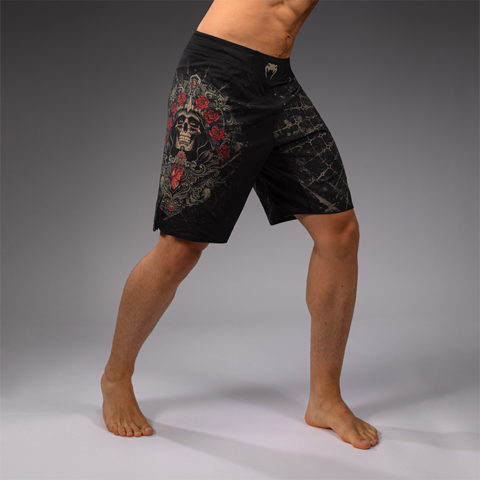 Santa Muerte 5.0 Fight Shorts Musta Kulta