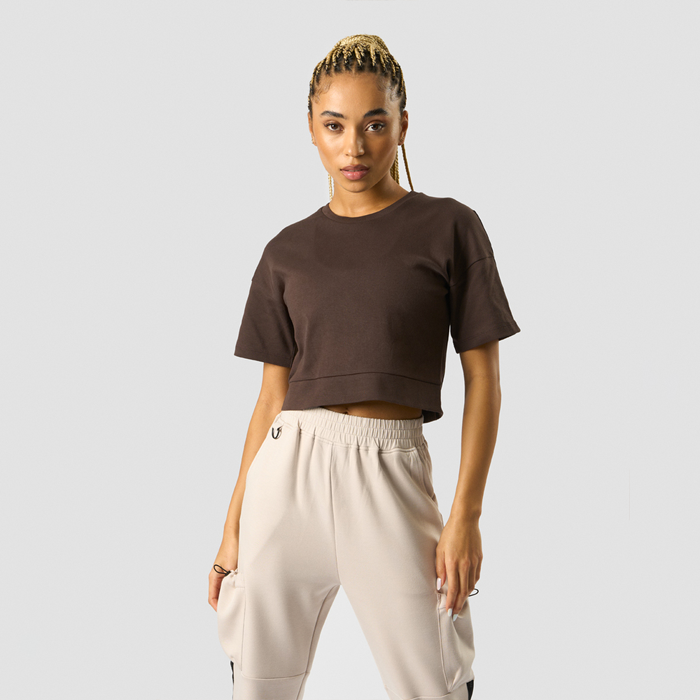 ICANIWILL Stance Cropped T-shirt Dark Brown