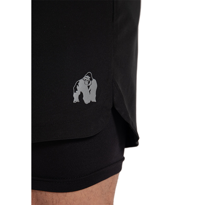 Cortez 2-in-1 shortsit, musta