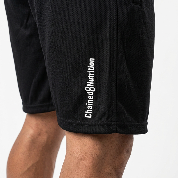 Chained Mesh Shorts Musta Valkoinen