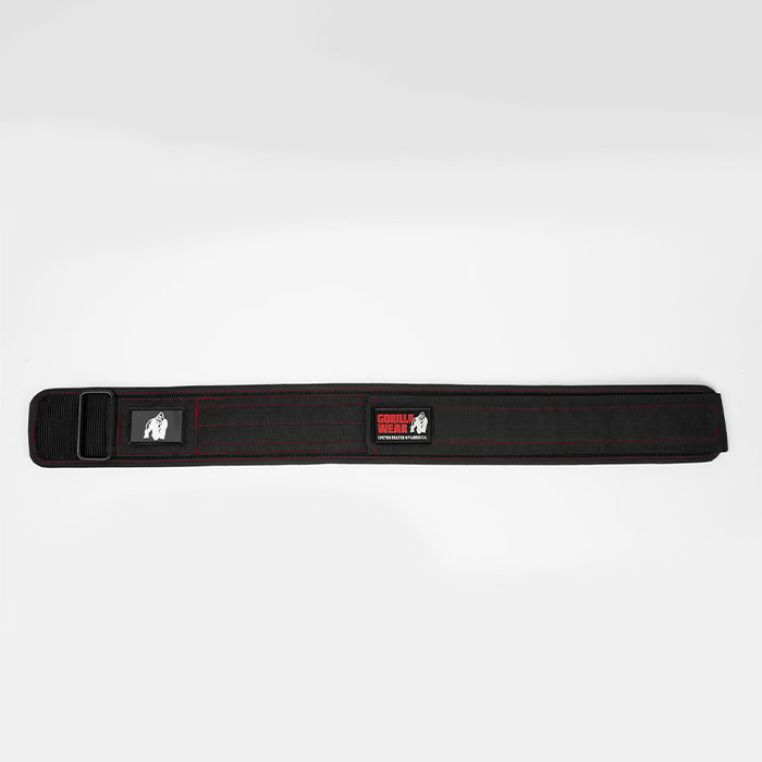 4 Inch Nostohihna Nylon Musta/Punainen
