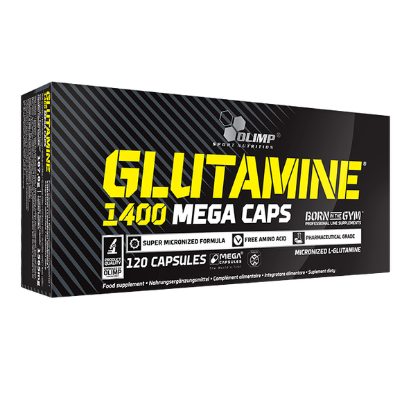 Glutamine Mega Caps 1400, 120 caps