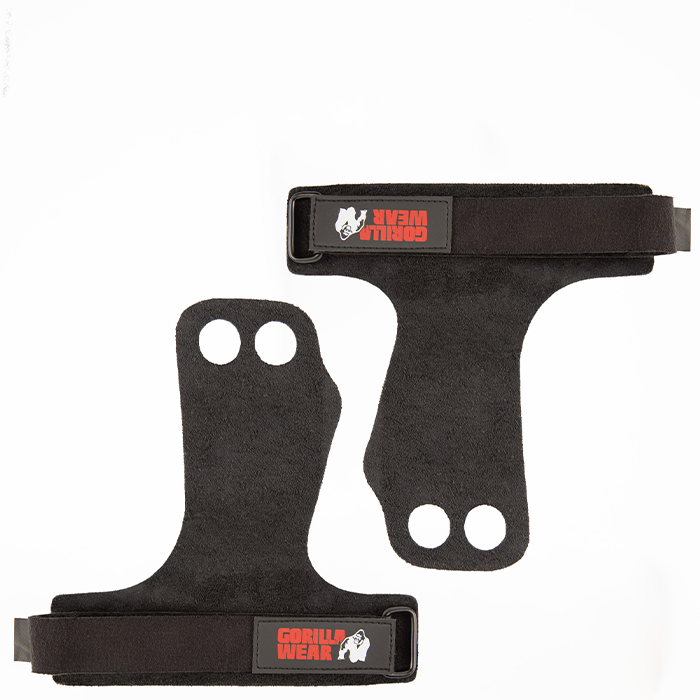 2-Hole Nahkaiset Nostokahvat Musta