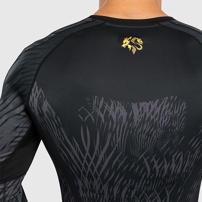 Venum X Chimaev Wild Borz Rashguard Pitk&auml;hihainen Musta Harmaa