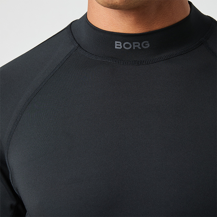 Mock Neck T-paita Musta