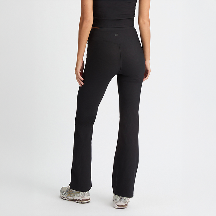 Ribatut Flare Tights Musta
