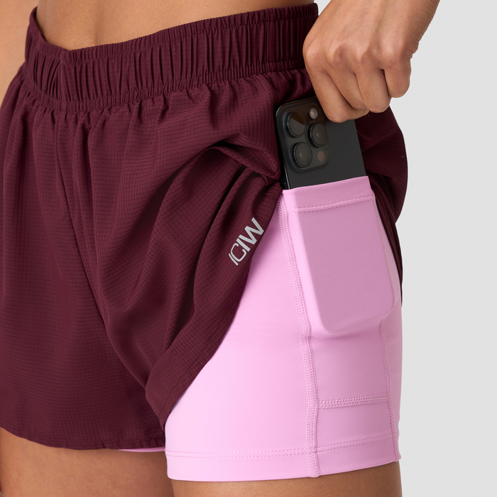 Mirage 2-in-1 Shortsit Tummanruskea