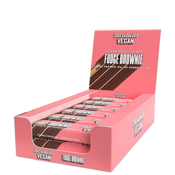 12 x Barebells Vegan Proteiinipatukka 55 g fudge_brownie