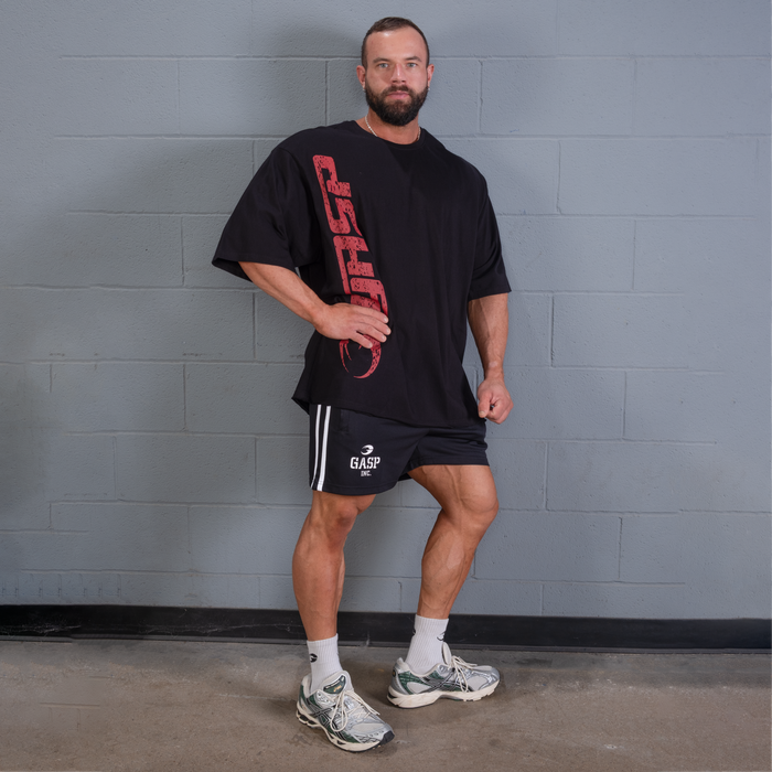 2 Stripe St. Mesh -shortsit, musta/valkoinen