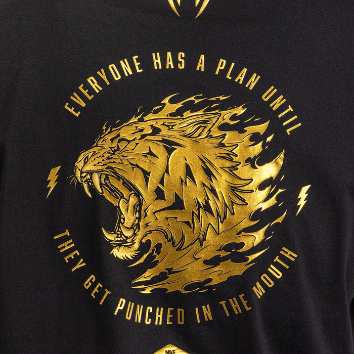 VENUM X MIKE TYSON TIGER Cotton Hihaton T-paita Musta/Kulta