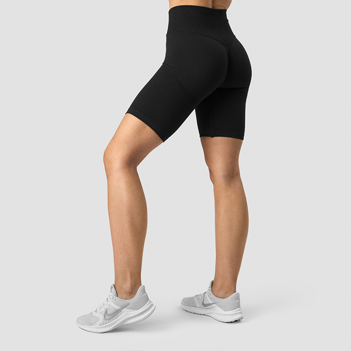 Scrunch Seamless Biker Shorts, Black