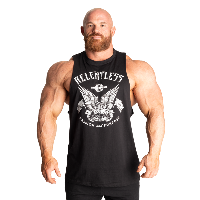 Relentless Cut Out T‑Paita Musta Valkoinen