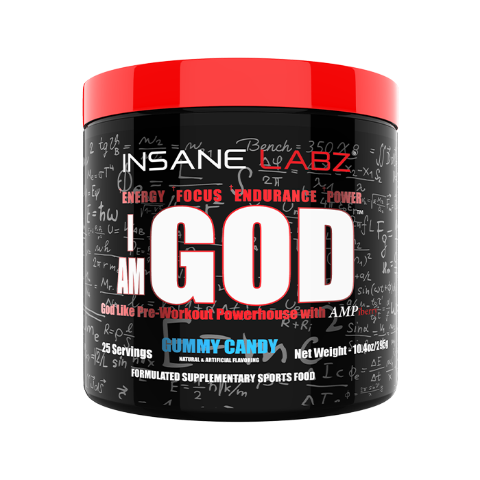 I am GOD Pre-Workout 25 servings Gummy Candy