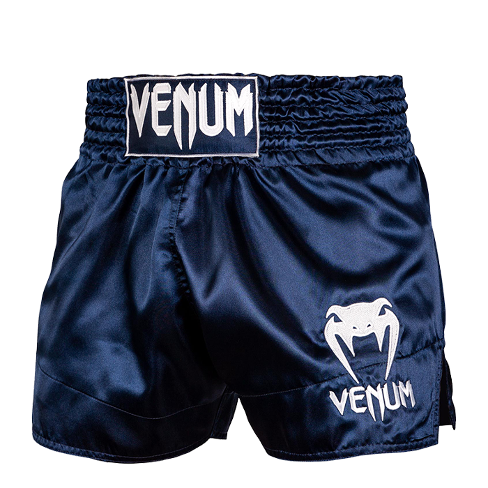 Classic-Muay Thai -Shortsit, Sininen/Valkoinen