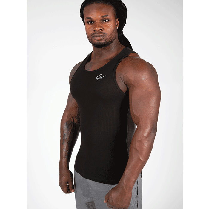 Richmond Rib Tank Top, Black/Grey