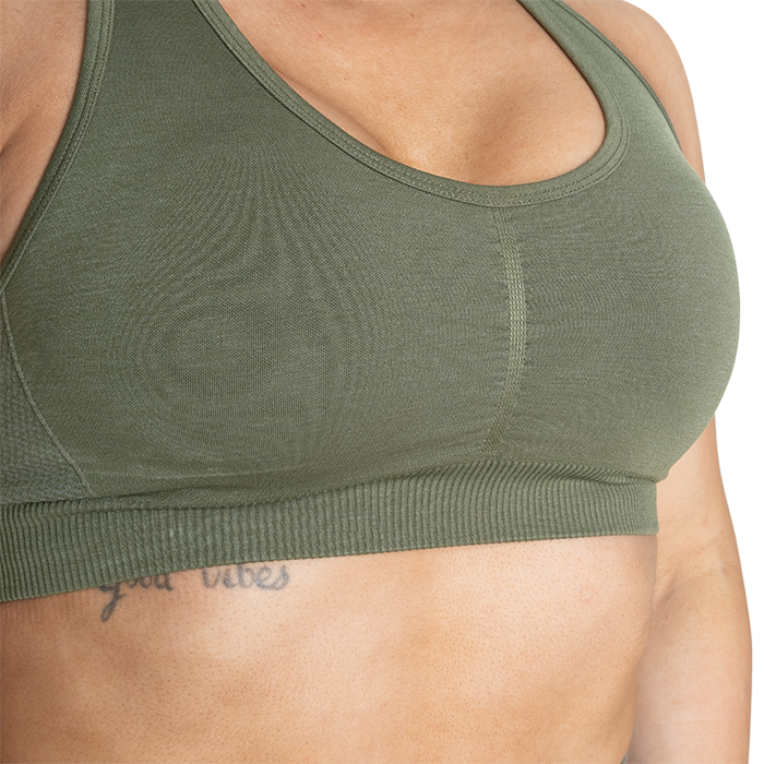 Scrunch Sports Bra, Washed Green