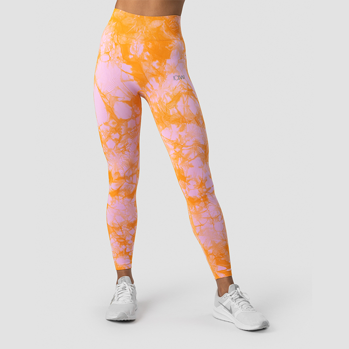 Define Seamless Tie Dye Tights Sunset Beach