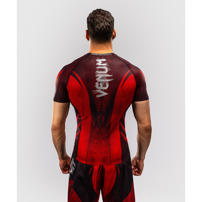 Venum GALACTIC 3.0 lyhythihainen rashguard punainen/hopea