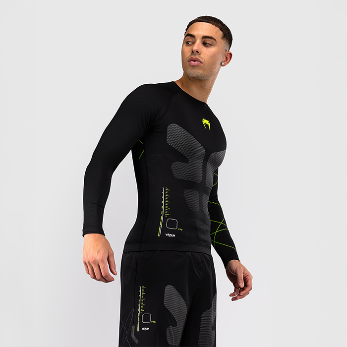 Training Camp 4.0 Rashguard Pitk&auml;hihainen Musta Vihre&auml;