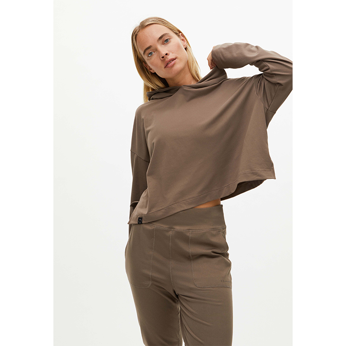 Soft Cropped Hoodie, Wood