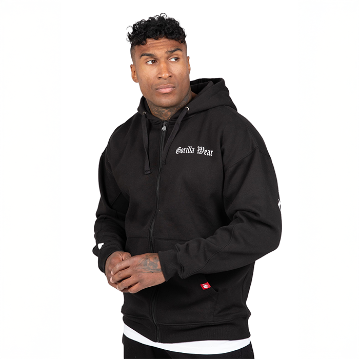 Utah Zipped Hoodie Musta