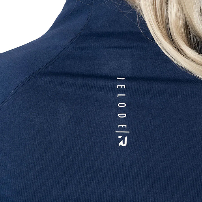 Aura Seamless Zip Pitk&auml;hihainen Tummansininen