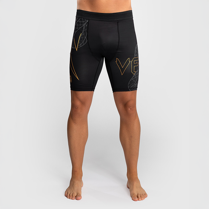 Serpenti Vale Tudo-Shortsit Musta Hopea Kulta