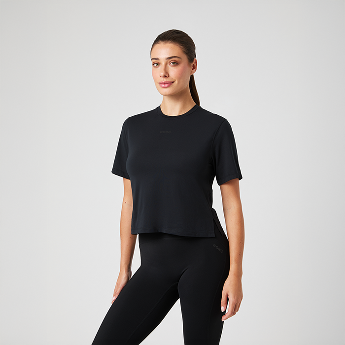 Borg Cropped T-paita Musta