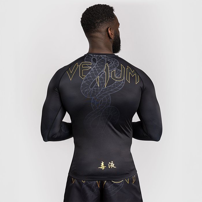 Serpenti Rashguard Pitk&auml;hihainen Musta Hopea Kulta