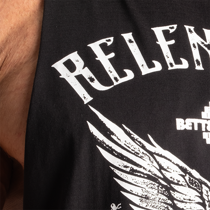 Relentless Cut Out T‑Paita Musta Valkoinen