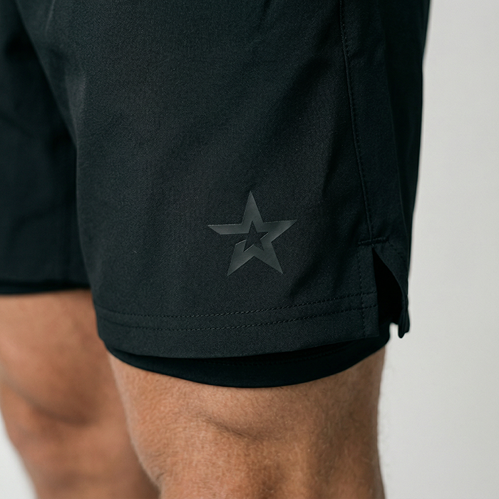 Star 2-in-1 Shortsit Musta