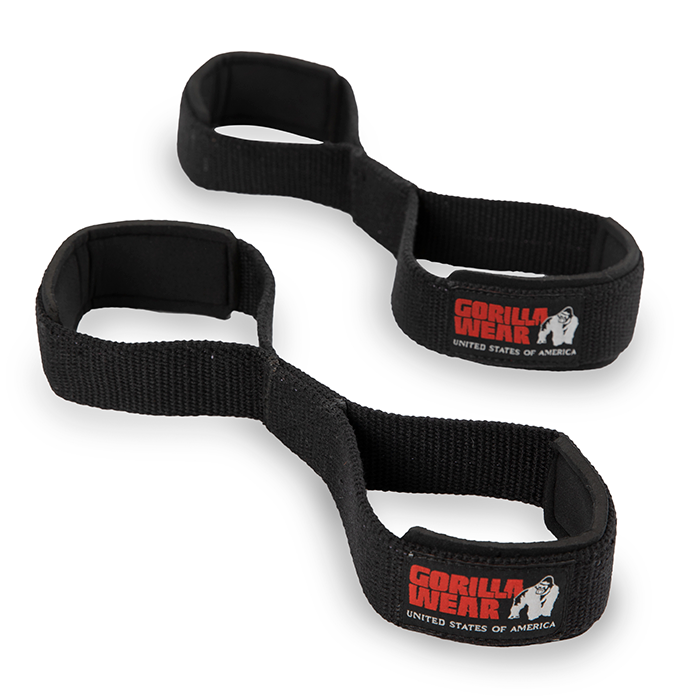 Gorilla Wear Gear Figure 8 Lifting Straps Black