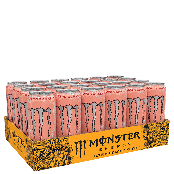 24 x Monster Energy Ultra 50 cl Peachy Keen Zero Sugar