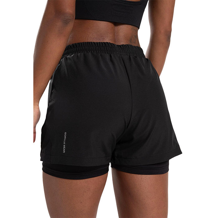 Katy 2-In-1 shortsit, musta