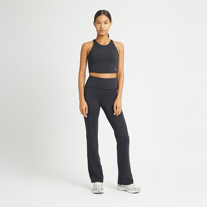Flattering High Waist Pants Musta