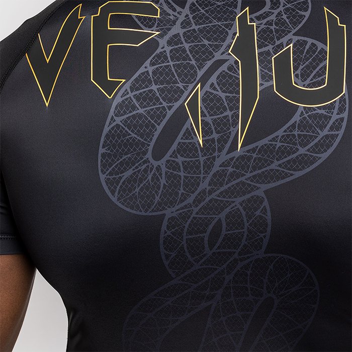 Serpenti Rashguard Lyhythihainen Musta Hopea Kulta
