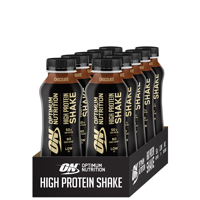 10 x Optimum High Protein Shake, 500 ml chocolate