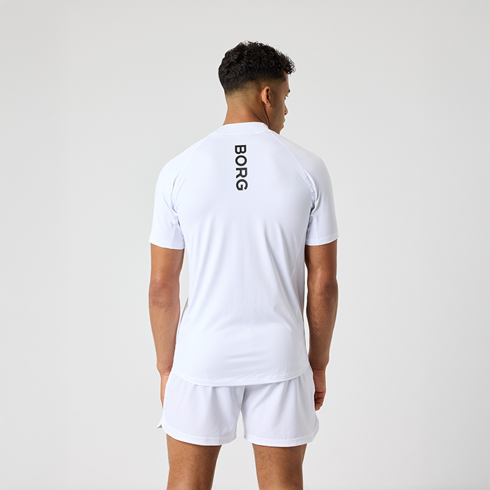 Mock Neck T-paita Valkoinen
