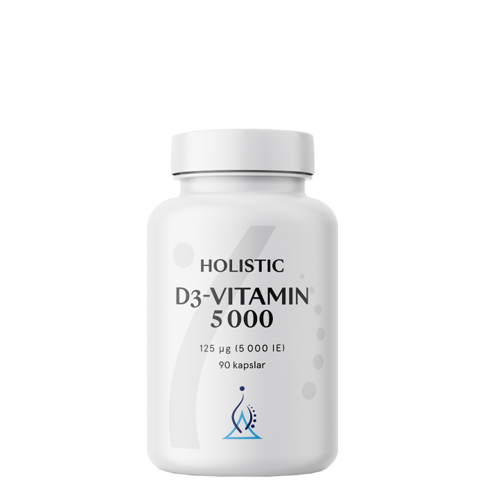 D3-vitamiini 5000 (125 µg) erittäin korkea-annosteltu 90 kasviperäistä kapselia