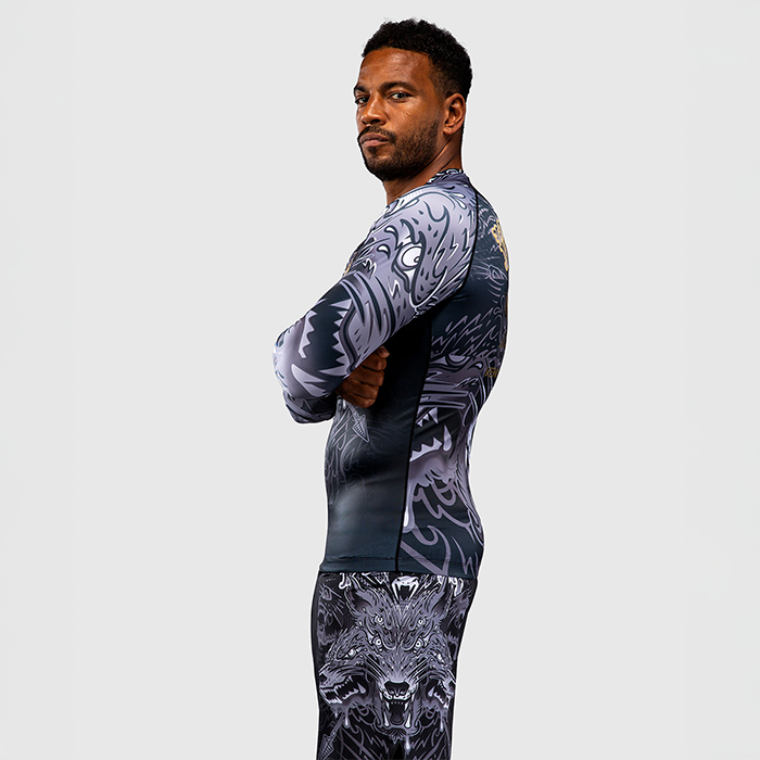 Venum Wolf Atak Rashguard Pitk&auml;hihainen Musta Harmaa