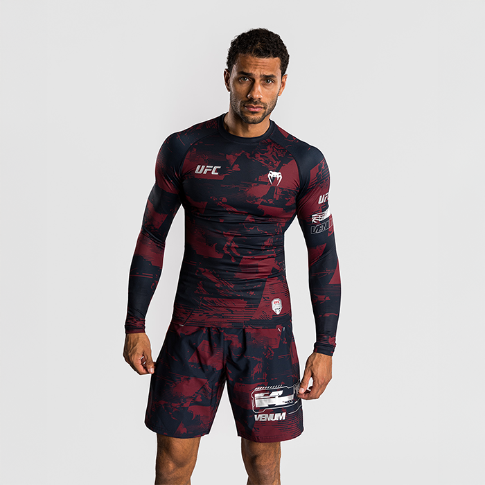 UFC Zenith by Venum Fight Week Rashguard Pitk&auml;hihainen Sininen Punainen Harmaa