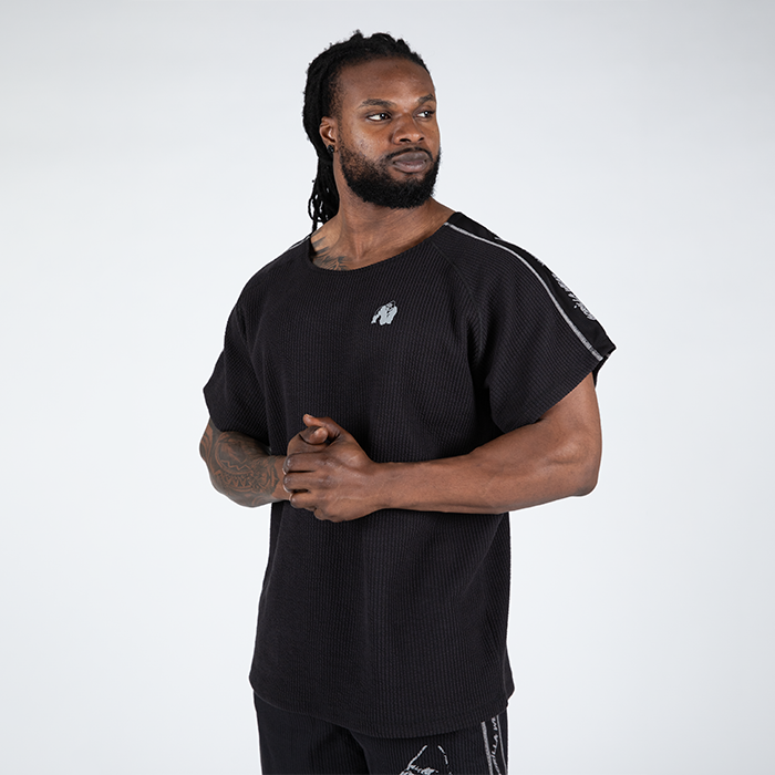 Buffalo Old School Workout Top, Black/Grey