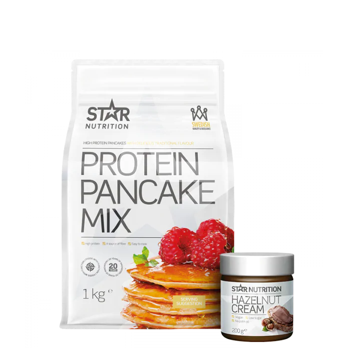 Protein Pancake mix, 1 kg + Protein Hazelnut Cream, 200 g