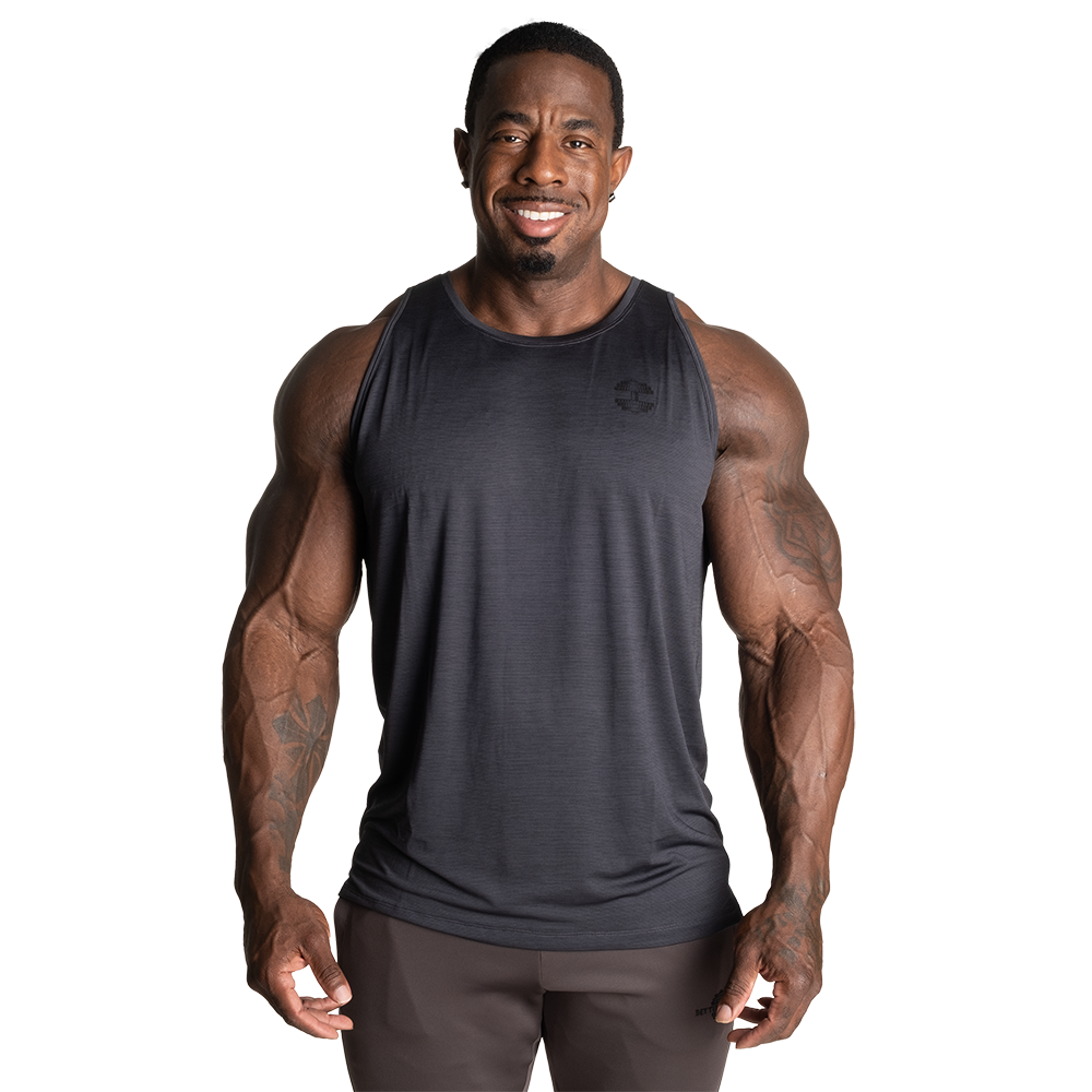 Essex Stripe Tank, Graphite Melange